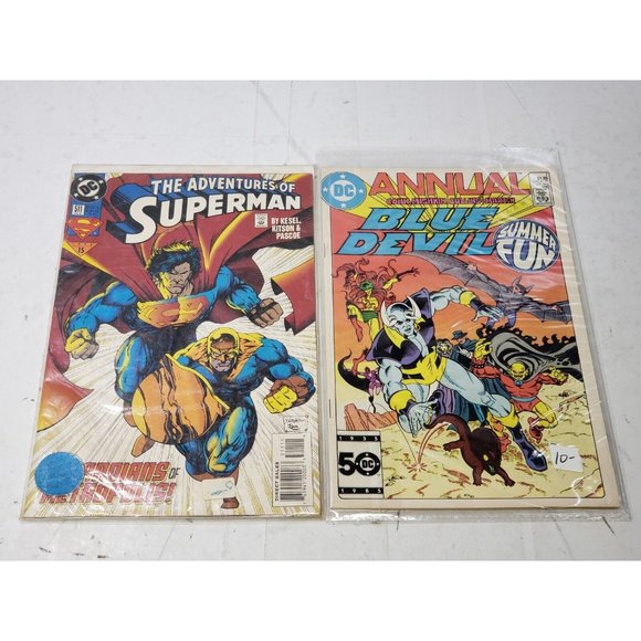 Vintage DC Comic Book Lot Of 10 Superman Blue Devil #1 Legion Of Superheroes - Picture 6 of 6